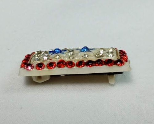 Original WWII US Two Blue Star Son-In-Service Mother's Rhinestone Pin - Picture 4 of 8