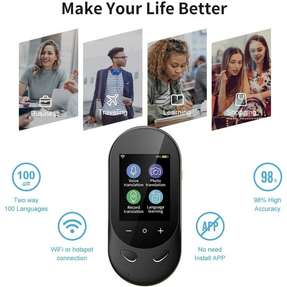 Language Translator Device Support 106 Languages For Traveling Aboard Learning - Image 3 of 4