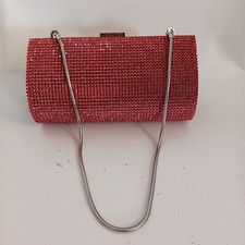 Elegant Red Pink Crystal Swarovski Power Mini Micro Evening Bag Clutch Purse