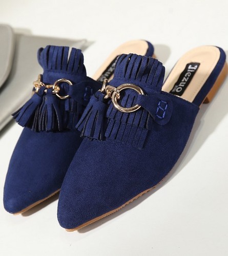 Sandali donna ciabatte blu elettrico tacco sabot 2 cm eleganti e comodi  9210 | eBay