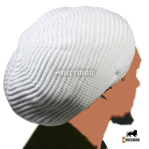 Cappello Berretto Rasta Dreadlocks Tam 100% Cotone Berretto Reggae Marley Giamaica M/L - Foto 11 di 65