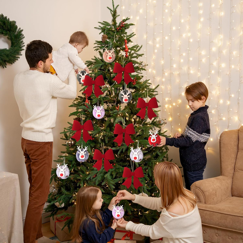 11 Stück Weihnachtsbaum Anhänger,Weihnachtsanhänger Elch Deko,Christbaumschmuck - Bild 6 von 7