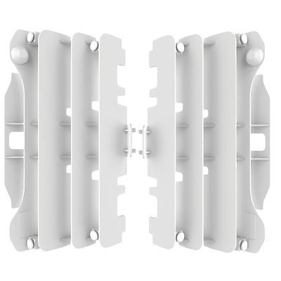 POLISPORT white radiator louvers Yamaha YZ250 YZ125 2005-2016 2 strokes only - Picture 1 of 1