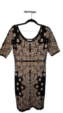 Laundry Black Paisley Sz Small Knit Professional Dress