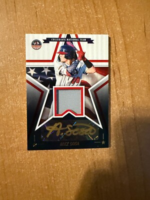 2025 Panini Stars & Stripes - Alex Sosa - Collegiate Black Gold Auto Relic