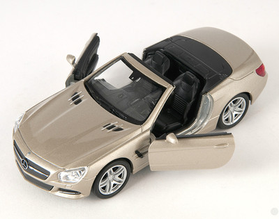 Welly Mercedes-Benz 500K W29 Cabrio Amarillo Soft Top 1934-1939 1/34-1/39 Metal Modelo Coche Die Cast Nuevo En Caja