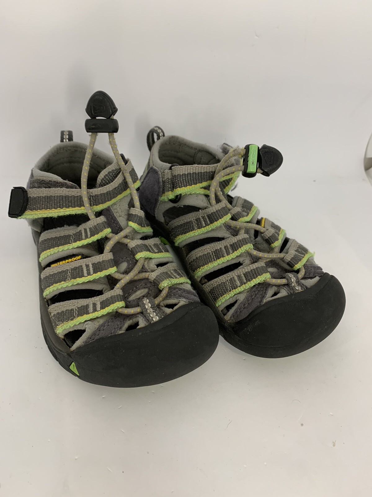 Sandali Keen bambino taglia 11 verde e grigio impermeabili gioco escursionismo scarpe