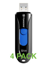 Lot of 4 Transcend 32GB each / Total 128GB USB 3.1 Memory Storage Thumb Drive