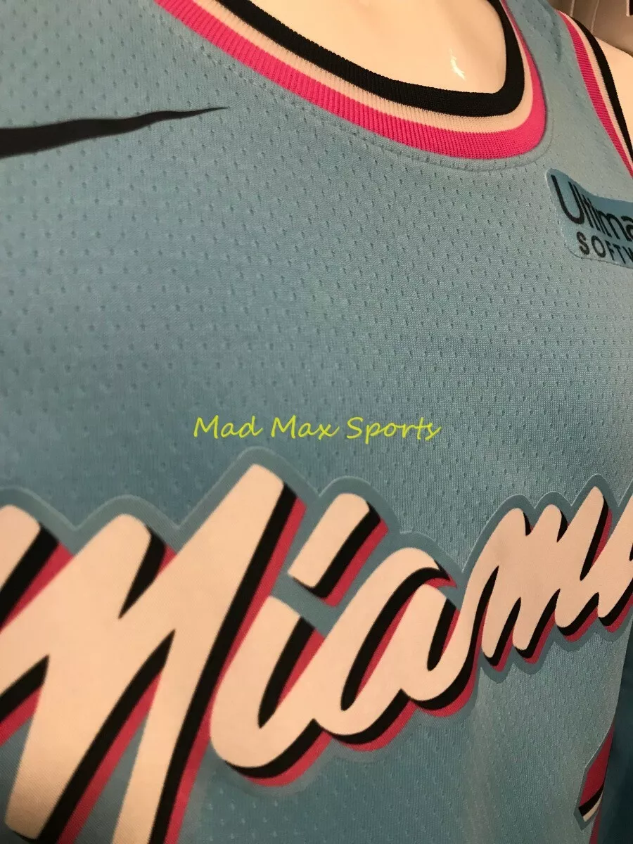 DWYANE WADE Miami HEAT Vice WAVE City NIKE with LOGO Swingman BLUE