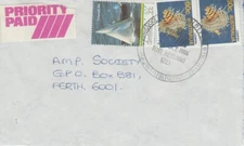 Priority Paid cover 1986 from Port Hedland Western Australia 