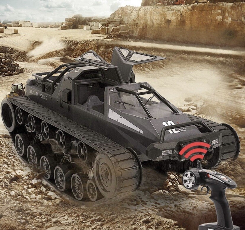 Remote Control Crawler High Speed Tank Off-Road 4WD RC Car 2.4 Ghz RC Army Truck