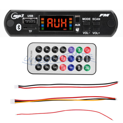 DC5V/12V Car MP3 Player Decoder Board WMA TF FM Radio Bluetooth Audio Module DIY