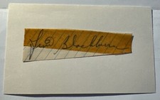 JIM BLACKBURN Autograph Signed Cut Died 1969 - Cincinnati Reds WWII Veteran Hero