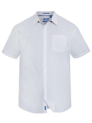 D555 Men's Plus Size Short Sleeve Classic Fit Shirt (White) Delmar 2XL-8XL