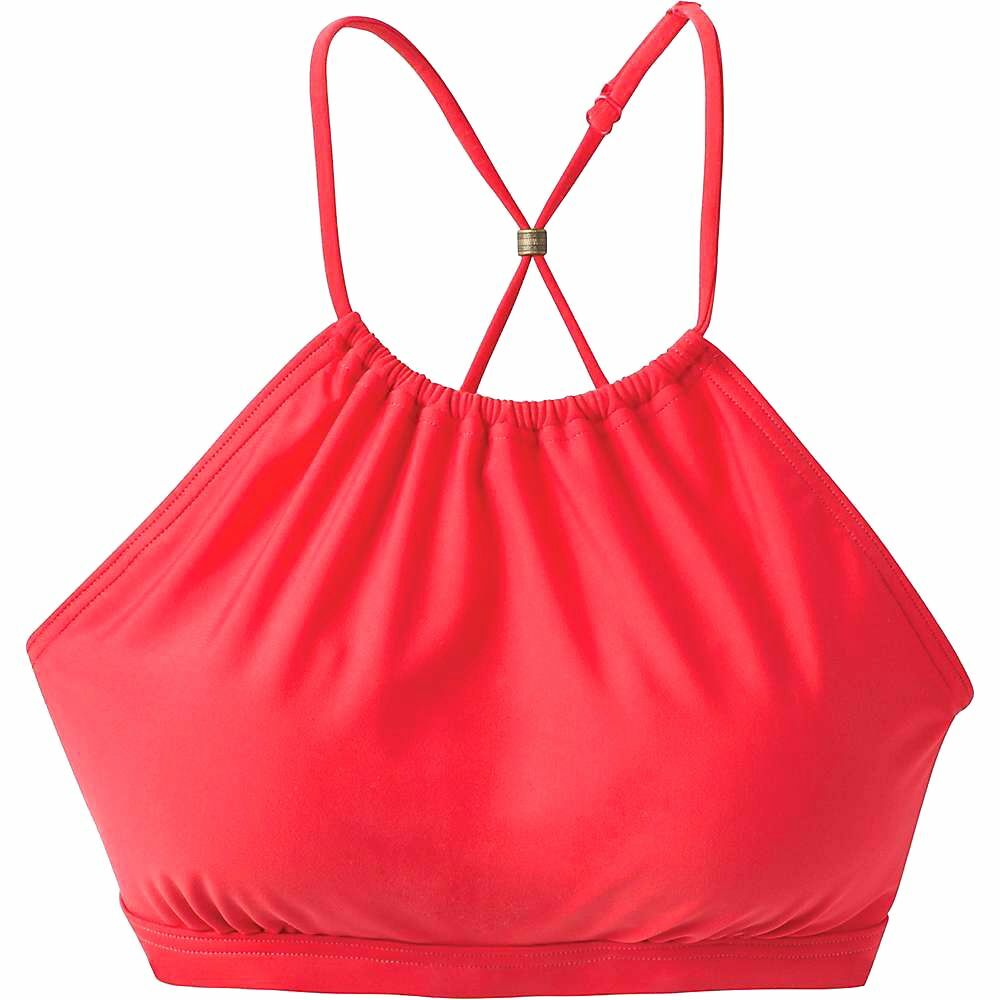 $60 Prana Women's Red Stretch Brina High-Neck Bikini Top Swimwear
