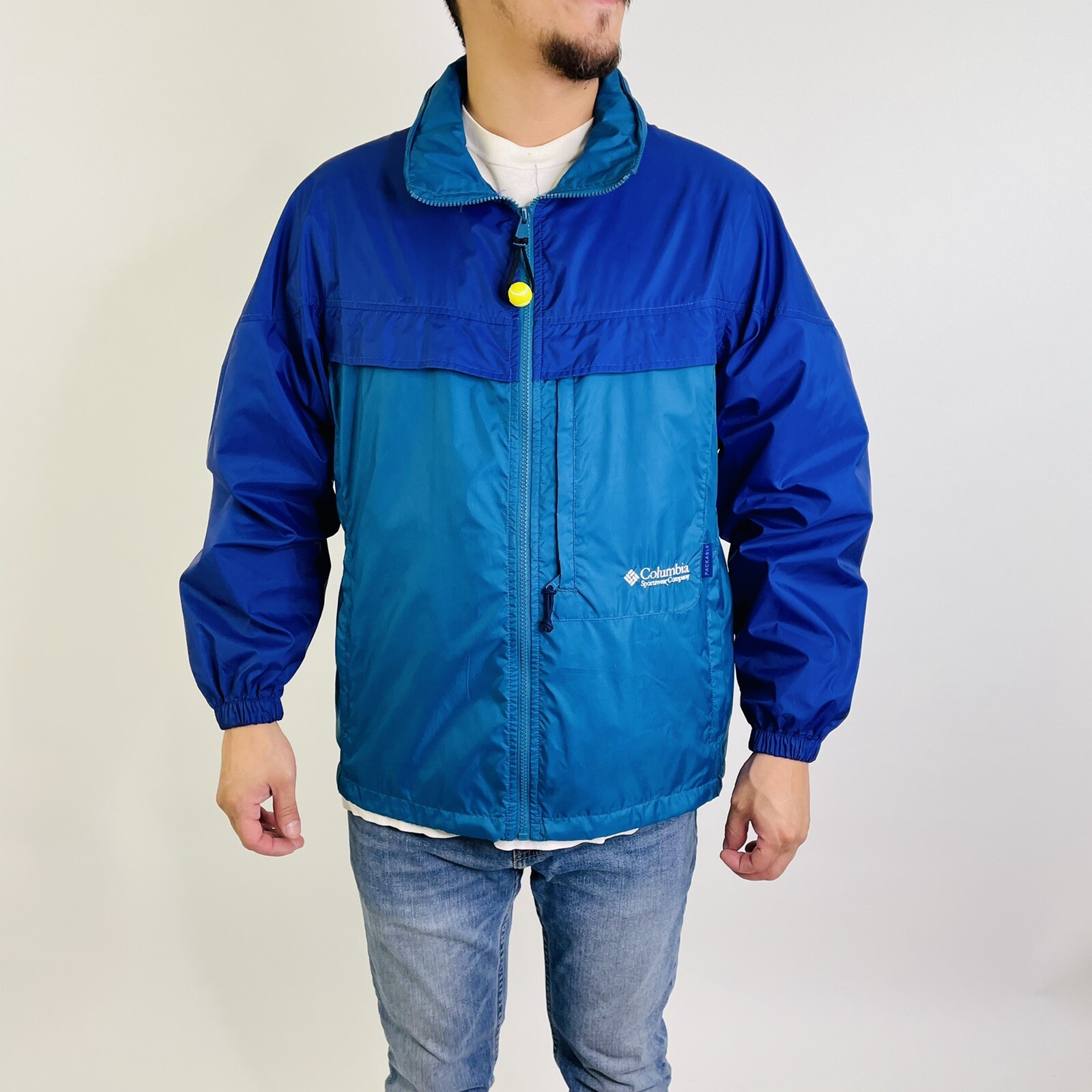 Vintage Columbia Packable Color Block Tennis Ball Zip… Gem