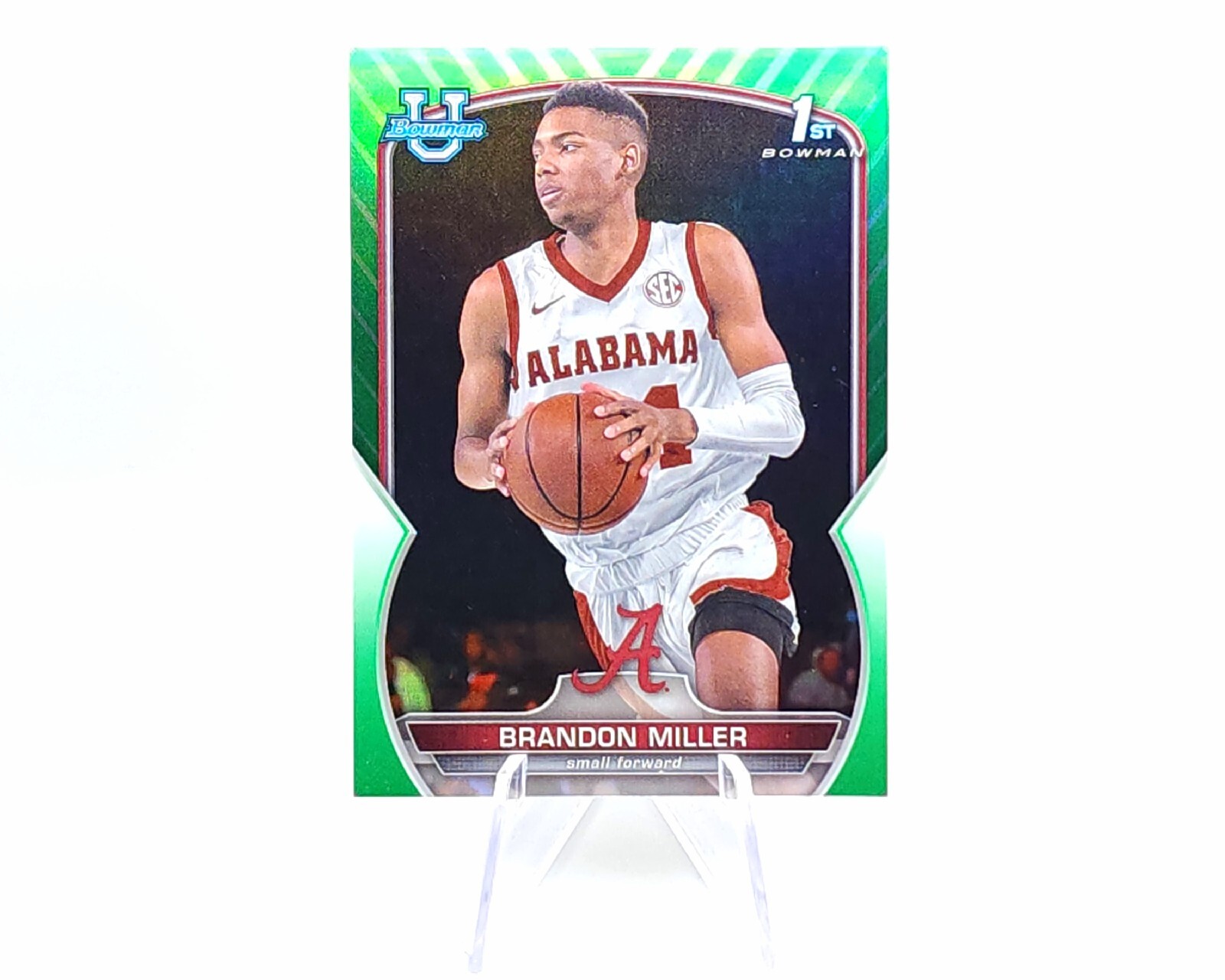 2022-23 Bowman Brandon Miller /99 Green 1st Chrome Prospect Refractor Alabama