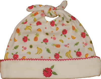 NEW Vintage 2001 Gymboree Summer Fun Beanie Knot Cap Hat Pineapple NB 0-3 mo NWT
