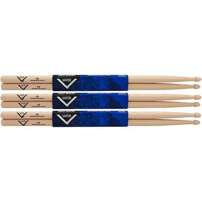 Vater Hickory Drum Sticks 3-Pack 5B Wood