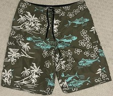 Columbia PFG Fish Responsibly Board Shorts Men's Size 36