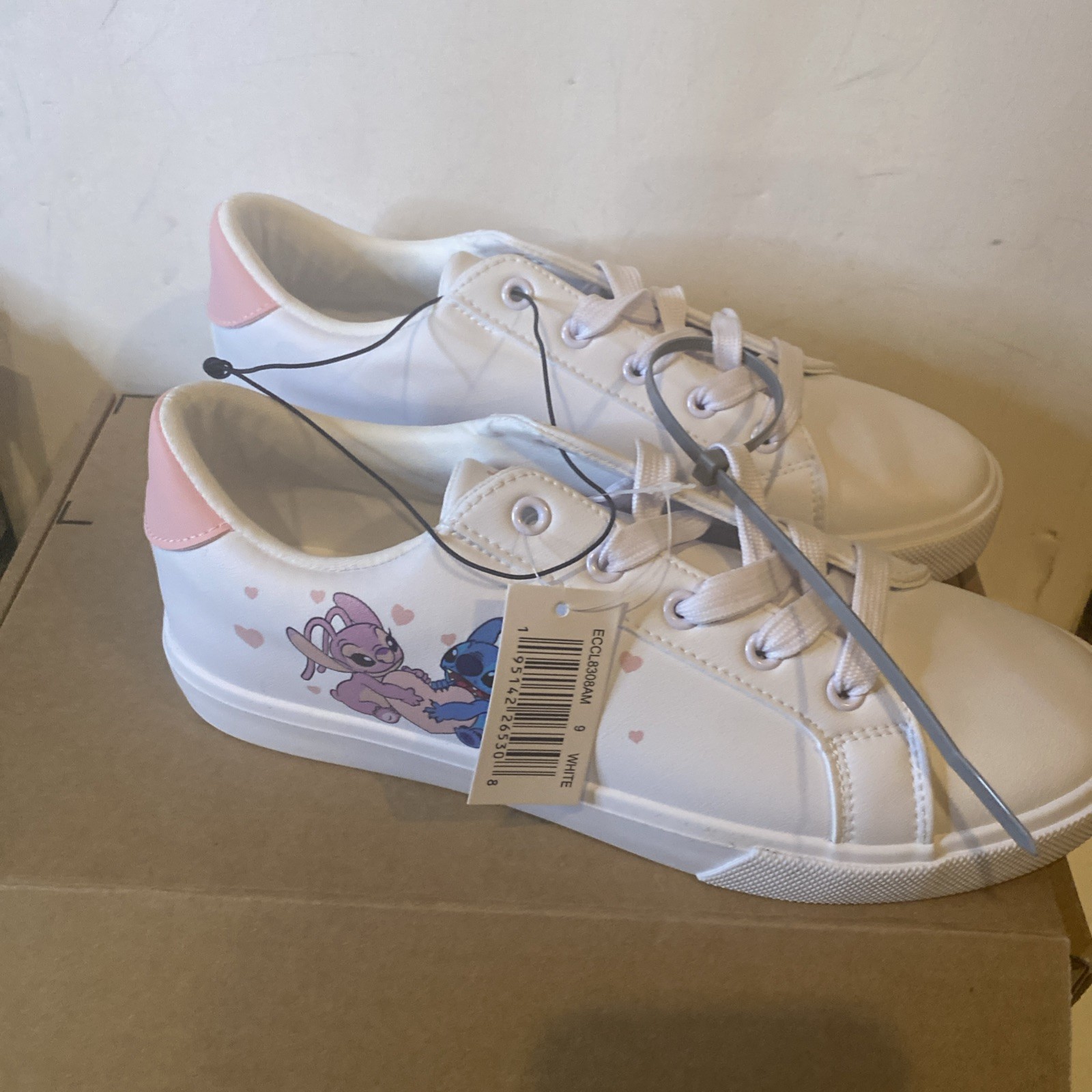 Disney Stitch & Angel Women's Sneakers Low Top Lace Up Shoes Size 11 NWT No Box