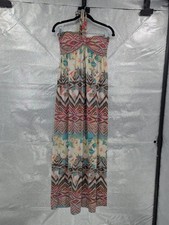 American Rag Women's Maxi Dress Small Multi Color Rayon Spandex Boho