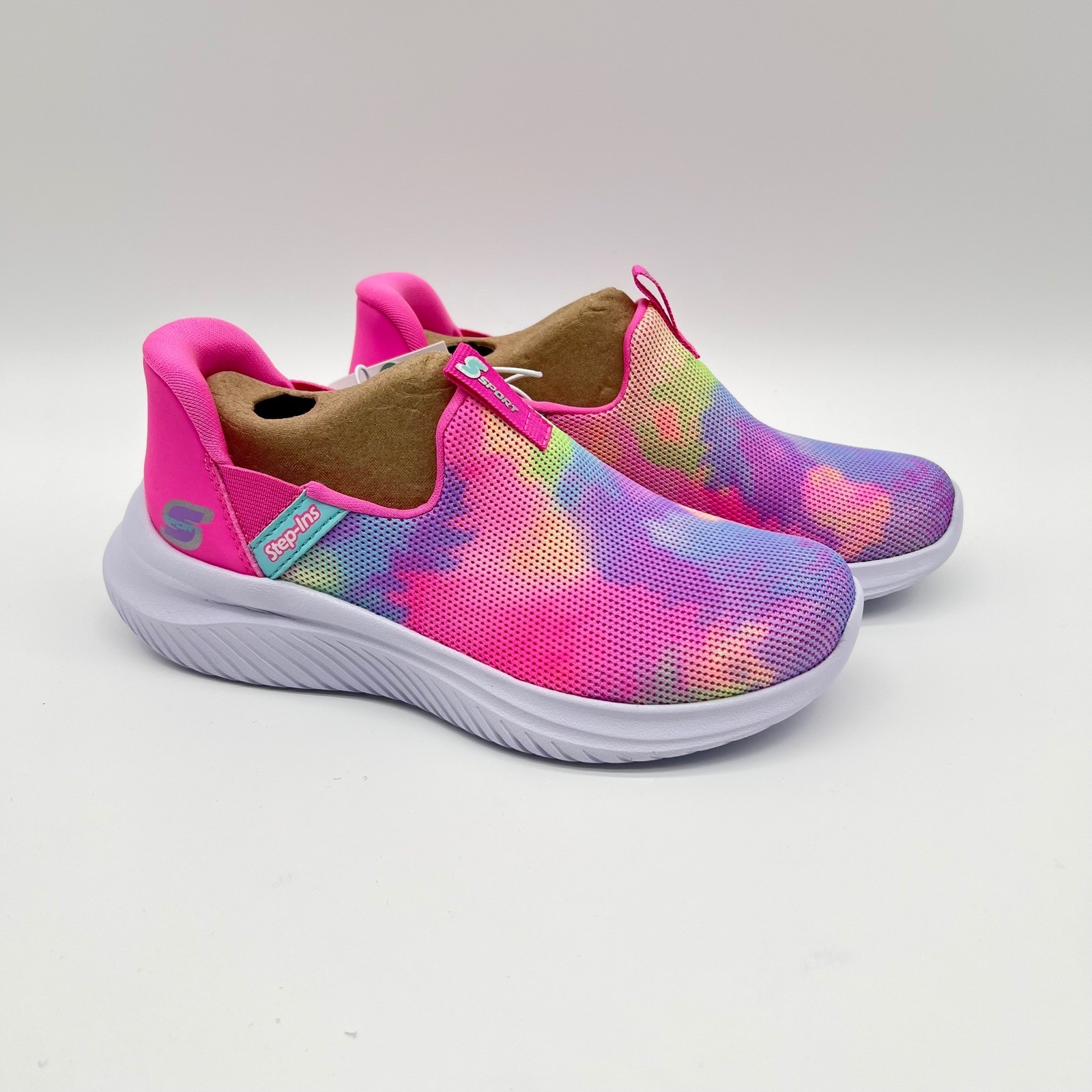 One Sign Free S Sport by Skechers Baily Hands Free Step-Ins Tie Dye Sneakers Kids ...