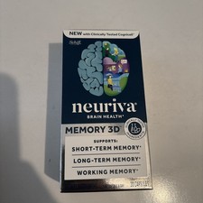 NEURIVA Memory 3D Brain Health Short  Long Term Memory 30 Capsules EXP 08/2027