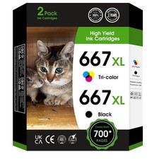 667XL 667 XL Black and Color Replacement for HP 667 XL 667 Ink Cartridges for