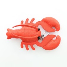 LOUIS VUITTON Lobster Bag Charm Key Holder Leather Red M03134