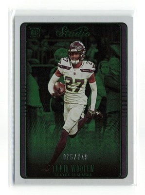 2022 PANINI CHRONICLES STUDIO TARIQ WOOLEN #STU-41 GREEN /149 RC SEAHAWKS