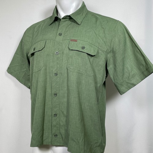 Orvis Green Button Up Short Sleeve Fishing Outdoor Casual Shirt Men's LARGE - Picture 5 of 13