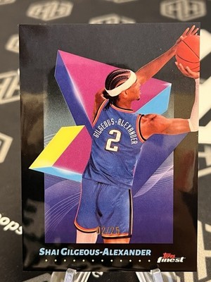 2024-25 Finest Shai Gilgeous-Alexander #67 Black Refractor 02/25 Jersey # MVP