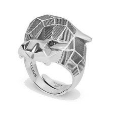 ANELLO ELLIUS REGOLABILE PANTERA SFACCETTATO ARGENTO MISURA 20 R246/20/RV