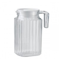 KüHlschrankkrug Mit Deckel, 0,5 Liter - Saftkrug Glaskrug Karaffe Milchkrug