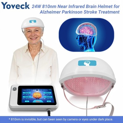 24W 810nm Near Infrared Photobiomodulation Helmet for Alzheimer Parkinson Stroke