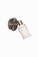 Massive Wandspot Whirl 1X E14 12W Energiespar Stahl GebüRstet Verstellbar Glas