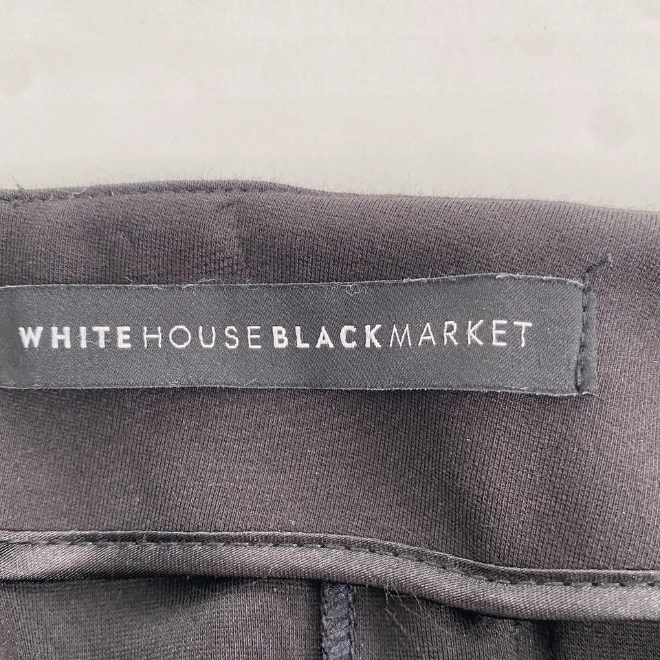 White House Black Market Trousers Pants women's size 12 black stretch Flare - Image 3 of 4