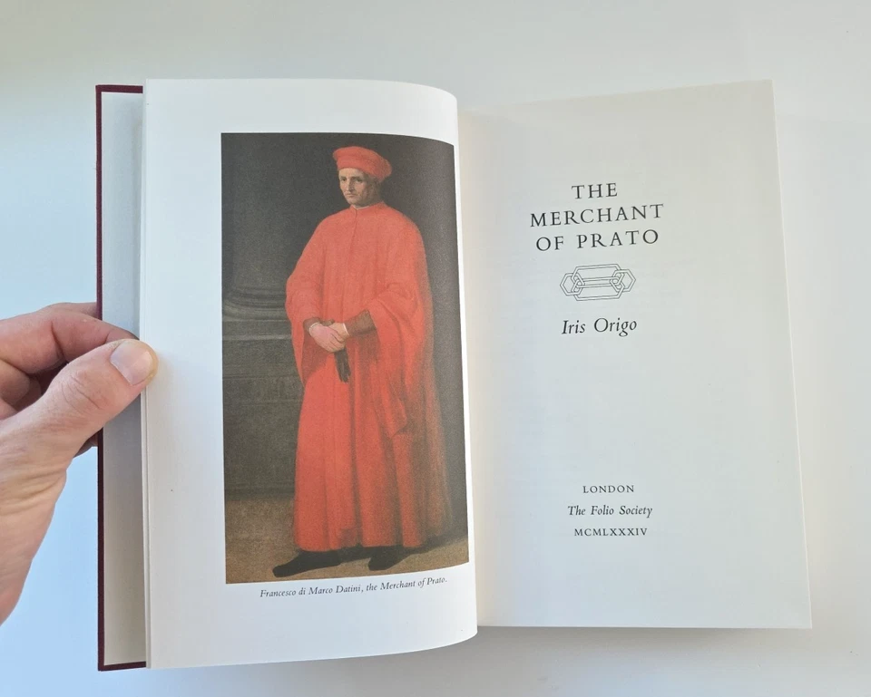 THE MERCHANT OF PRATO Iris Origo Folio Society 1984 Hardcover Cloth w/ slipcase Foto 2 de 4