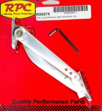 Racing Power Company R9507x Polished Aluminum Firewall Mount Gas Pedal