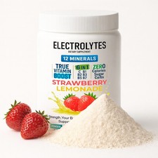 Electrolyte Complex Hydration Powder  12 Minerals  6 Vitamins  Strawberry