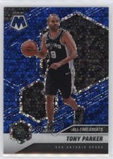 2020-21 Mosaic All-Time Greats Fast Break Blue Prizm 37/85 Tony Parker HOF 02v3
