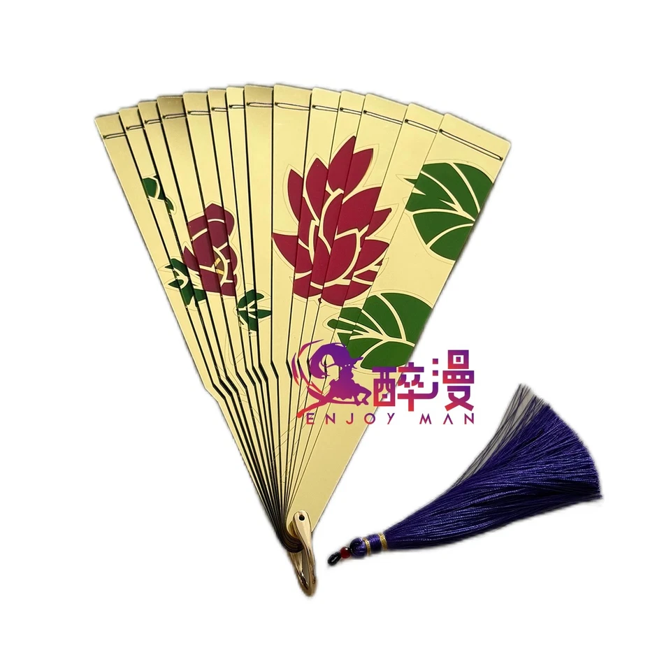 Demon Slayer: Kimetsu no Yaiba Douma акриловый складной вентилятор с кисточкой реквизит для косплея - Изображение 2 из 4