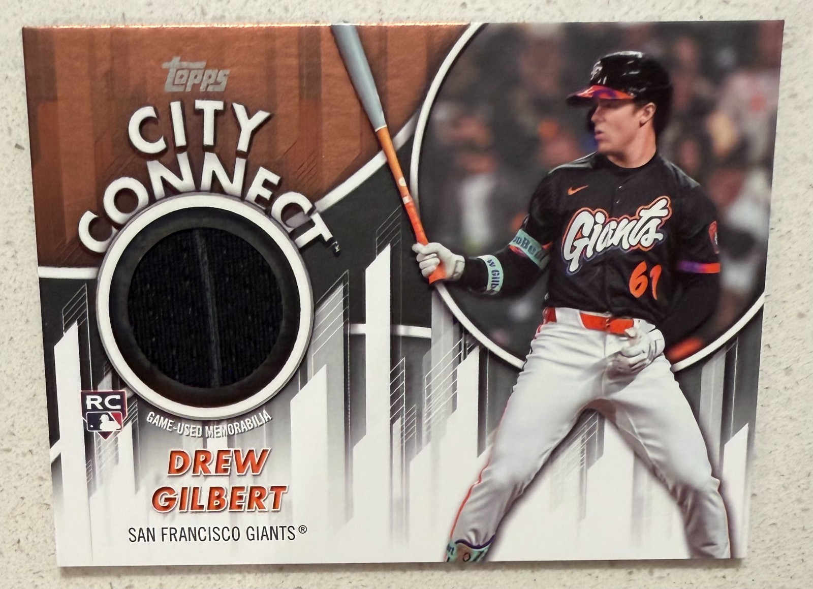 2026 Topps Series 2 #CC2-DG Drew Gilbert City Connect Relic
