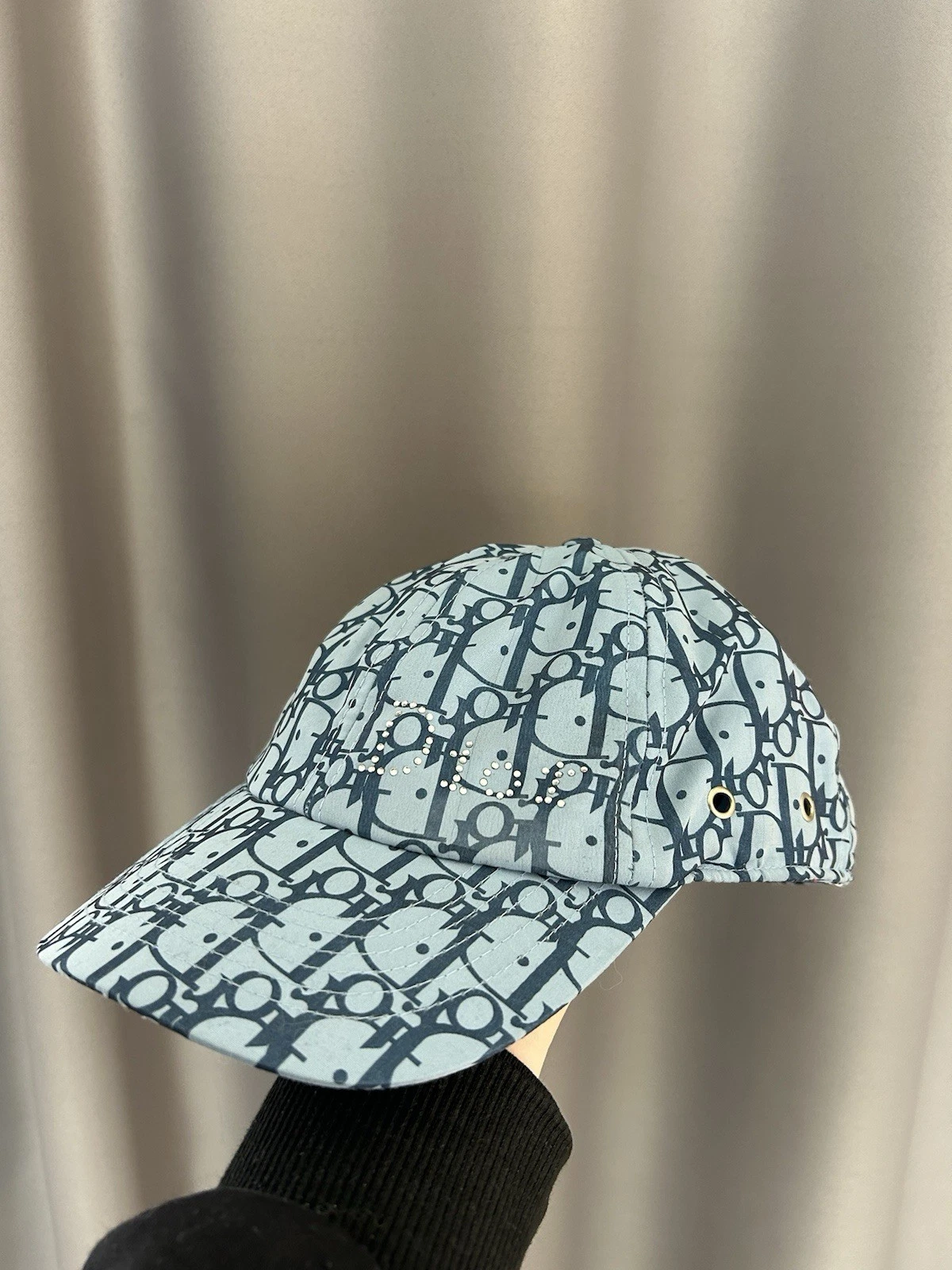 Chapeau casquette bleu Christian Dior vintage monogramme taille unique