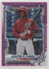2021 Bowman Chrome Prospects Fuchsia Shimmer Refractor Jeremy De La Rosa 5h0