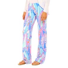 Lilly Pulitzer Georgia May Out to Sea Palazzo Pants Pull On Stretch Size XS