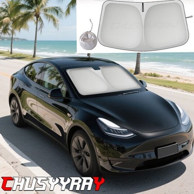 Front Windshield Sunshade UV Block Visor Cover For Tesla Model Y 2016-2025