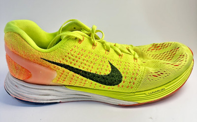 Nike LunarGlide 7 Men s Size 10 Volt Yellow Orange Running Shoes 747355-700