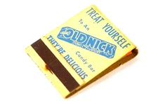 Old Nick Candy Bar Advertising Matchbook Mid-Century Unstruck